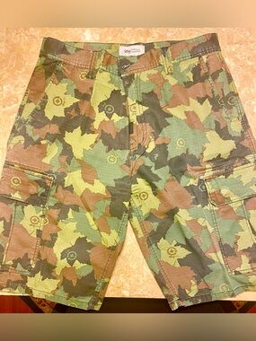 Lifted Research Group (LRG) Camouflage Cargo Shorts - Green/Brown Camo